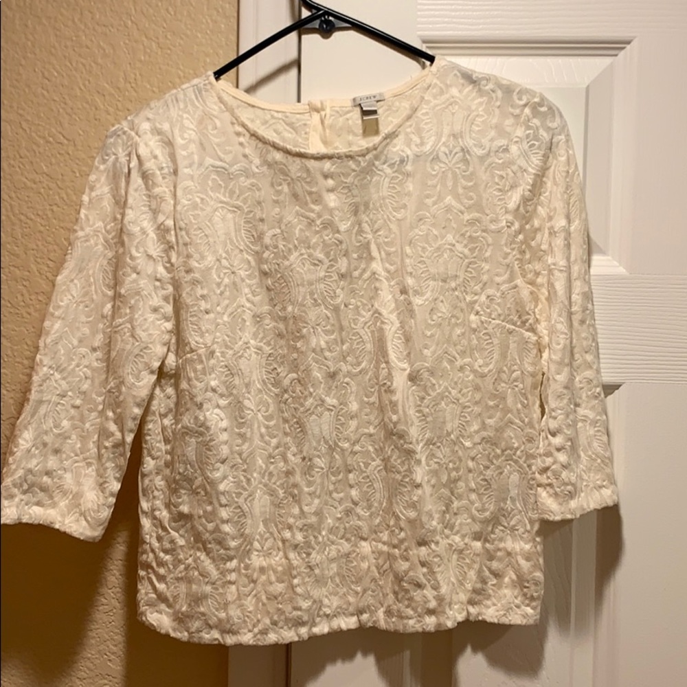 J Crew paisley appliqué top
